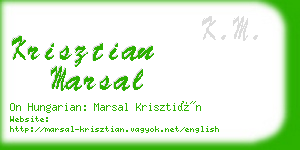 krisztian marsal business card